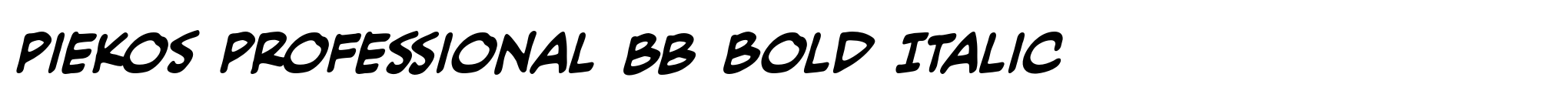 Piekos Professional BB Bold Italic image